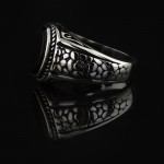 Otantik Siyah Onyx Taşlı Erkek Gümüş Yüzük