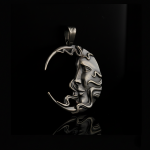 Mistik Ay Yüzü Gümüş Kolye