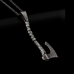 Gümüş Viking Baltası Kolye | Erkek Oksitli Balta Ucu Kolye