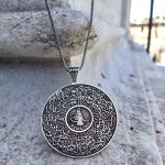 925 Ayar Gümüş Kişiye Özel Ayetel Kürsi Yazılı Madalyon ve 55 cm Zincir