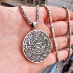 925 Ayar Gümüş Kişiye Özel ismli Madalyon Kolye ve 55 cm Kral Zincir