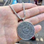 925 Ayar Gümüş Kişiye Özel ismli Madalyon Kolye ve 55 cm Kral Zincir