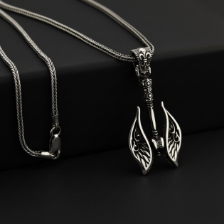 925 Ayar Gümüş İskandinav Motifli Viking Savaş Baltası Erkek Kolye
