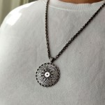 Kişiye Özel Kufi Sanatı Esna ül Hüsna Madalyon Kolye ve 55 cm Zincir