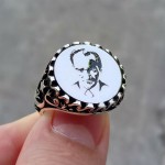 Mustafa Kemal Atatürk İşlemeli Erkek Gümüş Yüzük