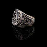 925 Ayar Gümüş Yaprak Desenli Mason Erkek Yüzük