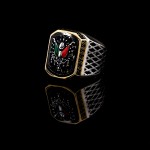 925 Ayar Gümüş Mineli Osmanlı Devlet Armalı Erkek Yüzük