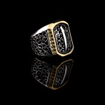 925 Ayar Gümüş Telkari Detaylı Elif İşlemeli Erkek Yüzük